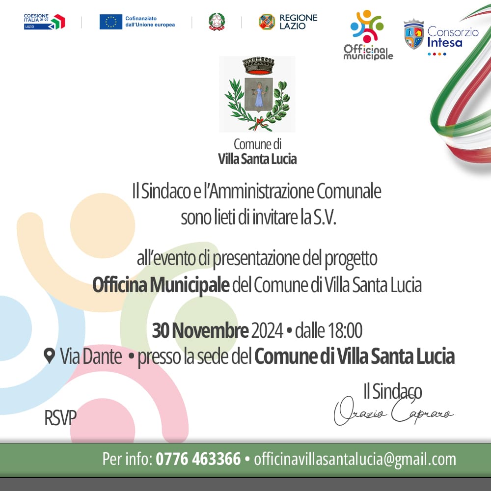 Presentazione progetto Officina Municipale 